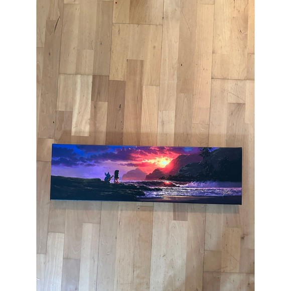 Disney "Lilo And Stitch Share A Sunset" Gallery Wrapped Canvas By Rodel Gonzalez